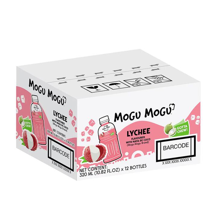 Mogu Mogu Lychee Flavored Nata de Coco Drink - 12 x 320ml