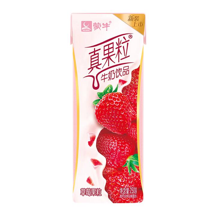 Mengniu Real Fruit Milk Drink Strawberry Flavor - 250ml