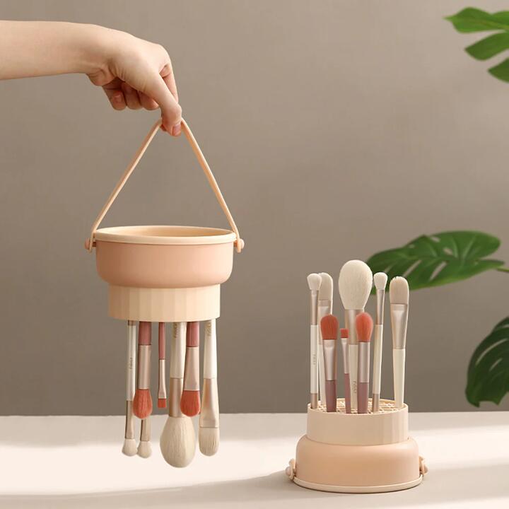 FaSoLa Multi-Function Brush Cleaning and Drying Tray - Nude