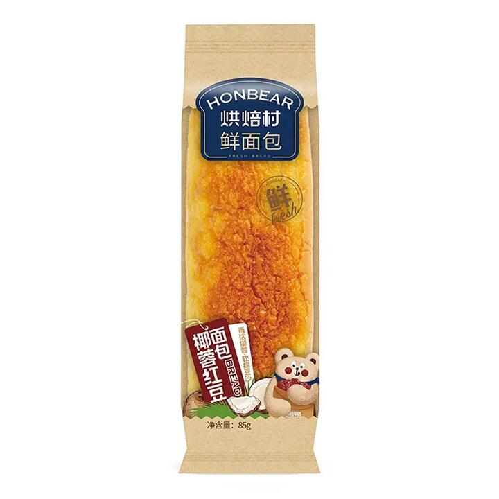 Honbear Fresh Coconut Red Bean Bread - 85g