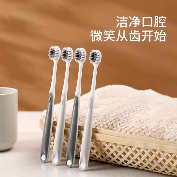 FaSoLa Triple Silk Toothbrush - Mixed Colors, 4 Pack
