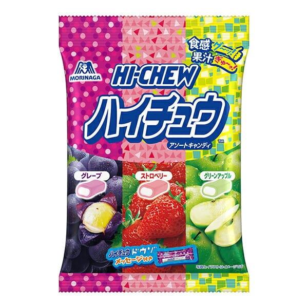 Morinaga Hi-Chew Chewy Candy Grape, Strawberry & Green Apple Flavour - 94g