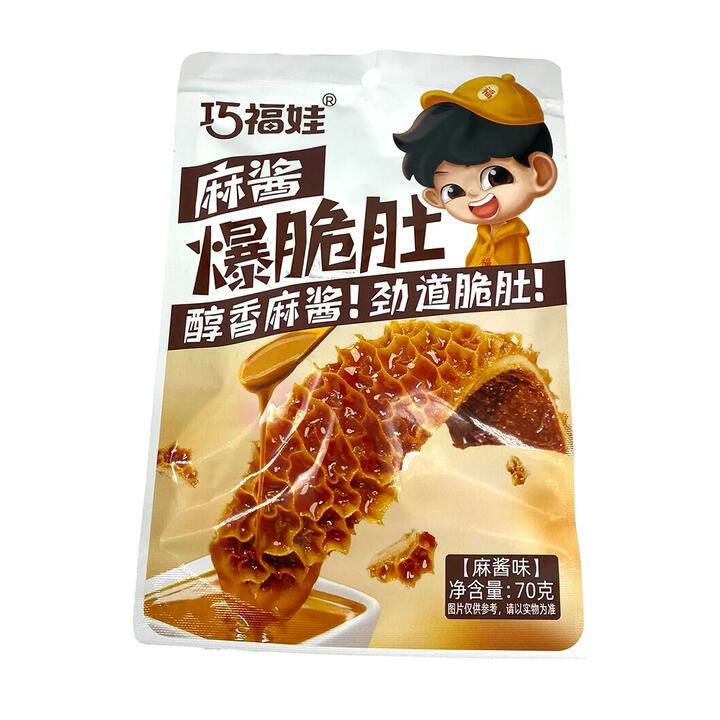 QiaoFuWa Sesame Flavored Crispy Tripe - 70g