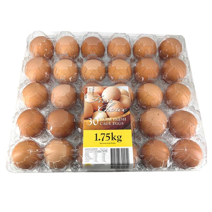 Farm Fresh Cage Eggs XL - 30 Pieces, 1.75kg