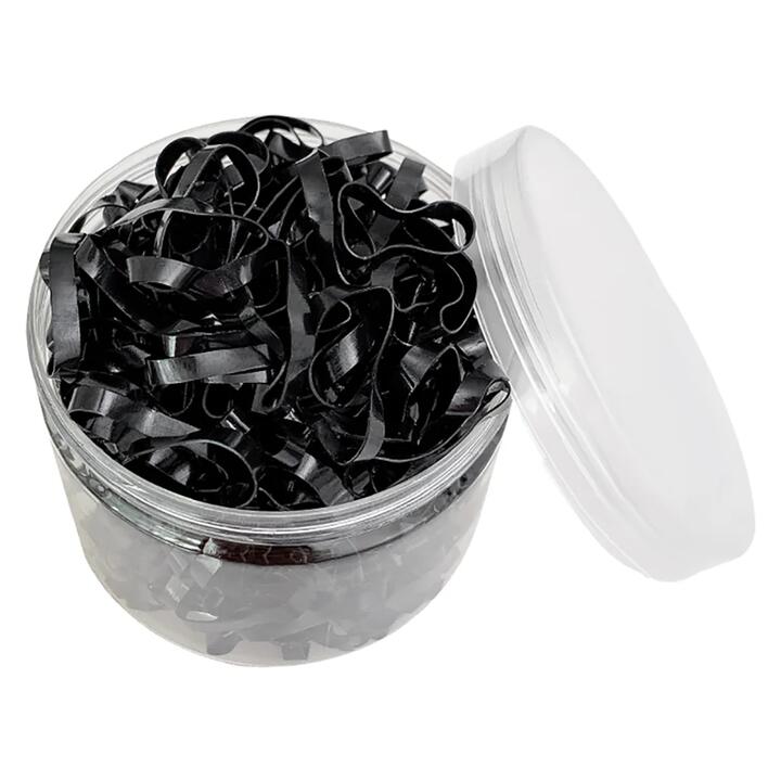 Famiman Wide Black Rubber Bands - 500 Pieces
