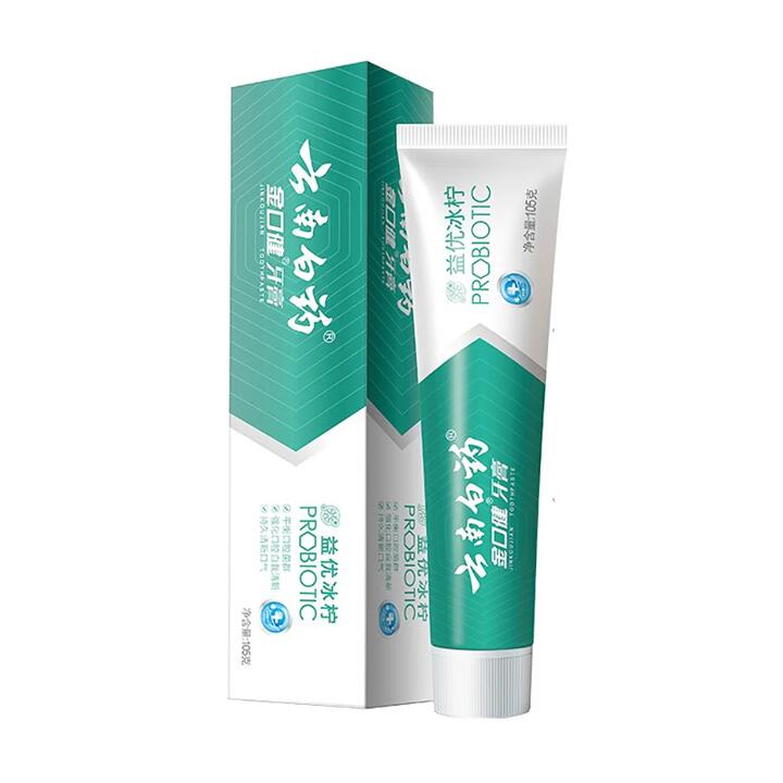Yunnan Baiyao Jinkoujian Probiotic Toothpaste Ice Lemon Mint - 105g