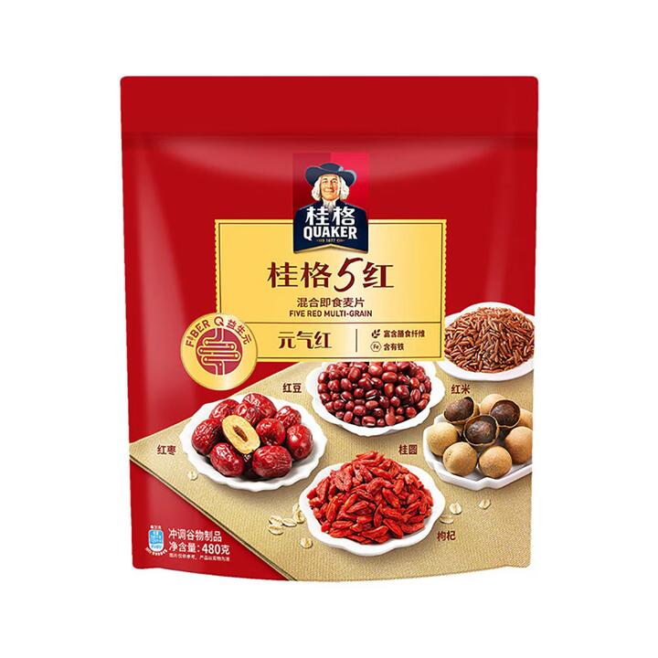 Quaker Five Red Multi-Grain Instant Oatmeal - 480g
