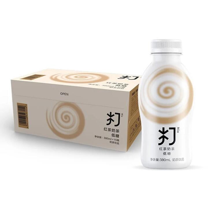 Nongfu Spring Low Sugar Milk Tea - Black Tea, 380ml x 15 Bottles