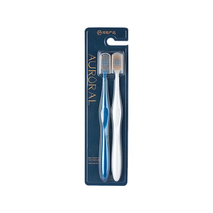 Lifease Soft Bristle Toothbrushes - Blue & White, 2 Pack