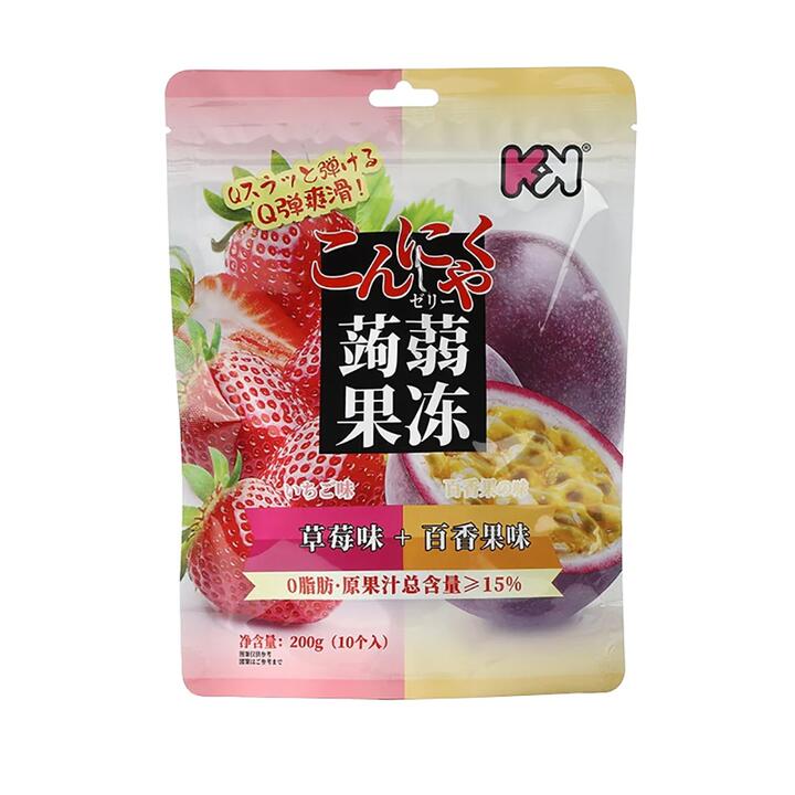 ChaoYouWei Konjac Jelly Strawberry and Passion Fruit Mix - 200g