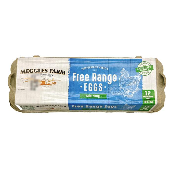 Meggles Farm Free Range Extra Large Eggs - 12 Pieces, 700g