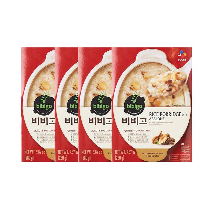CJ Bibigo Abalone Rice Porridge - 280g x 4 Packs
