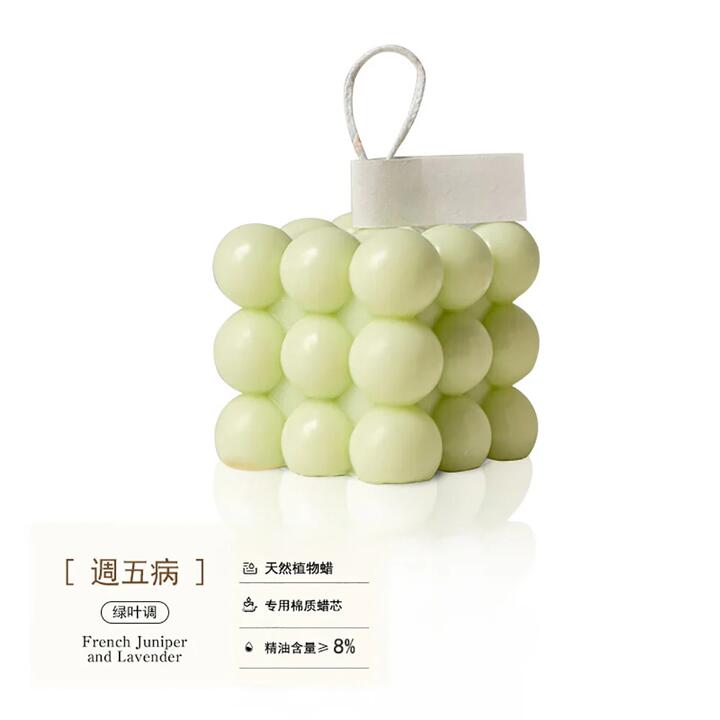 Emma Molly Cube Scented Candle - French Juniper and Lavender
