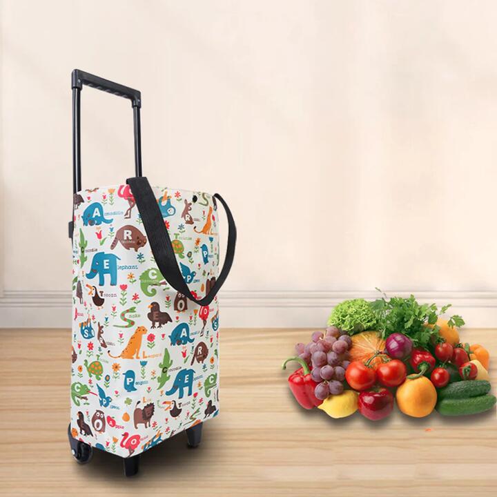 Ulife Expandable Trolley Shopping Bag - Cartoon Animal Design