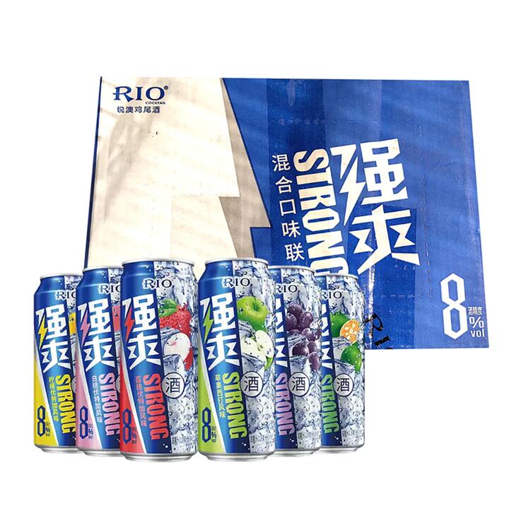 Rio Strong Series Mixed Flavour Cocktails 8% - 500ml x 3 Cans x 4 Packs