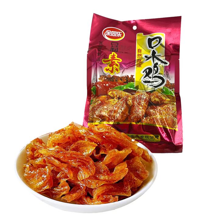 Yu Tong Le Spicy Vegetarian Soy Snack - Saliva Chicken Flavor, 76g