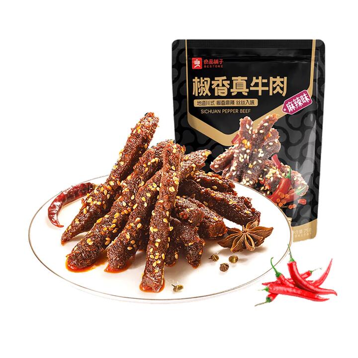 Bestore Sichuan Pepper Beef Jerky - Spicy Flavor, 75g