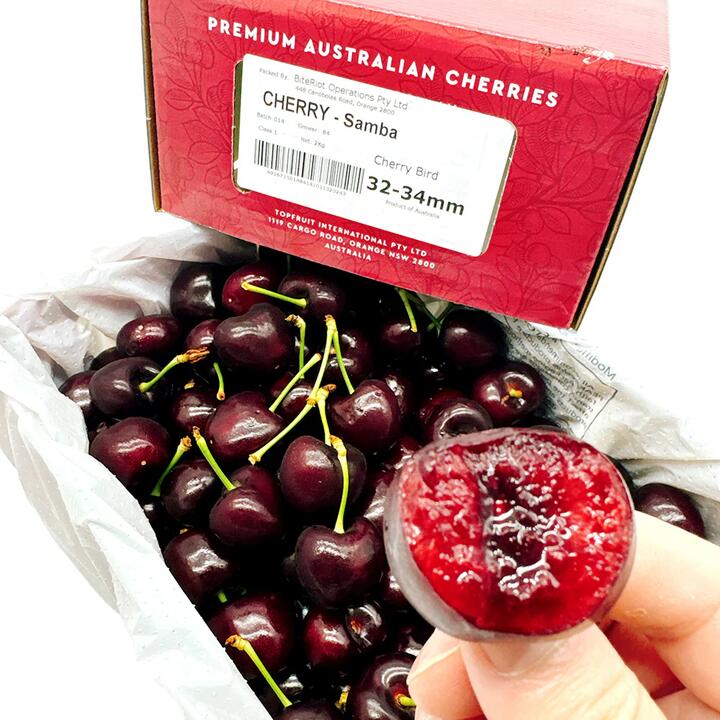 BiteRiot Samba Premium Cherries Gift Box 32-34mm - 2kg