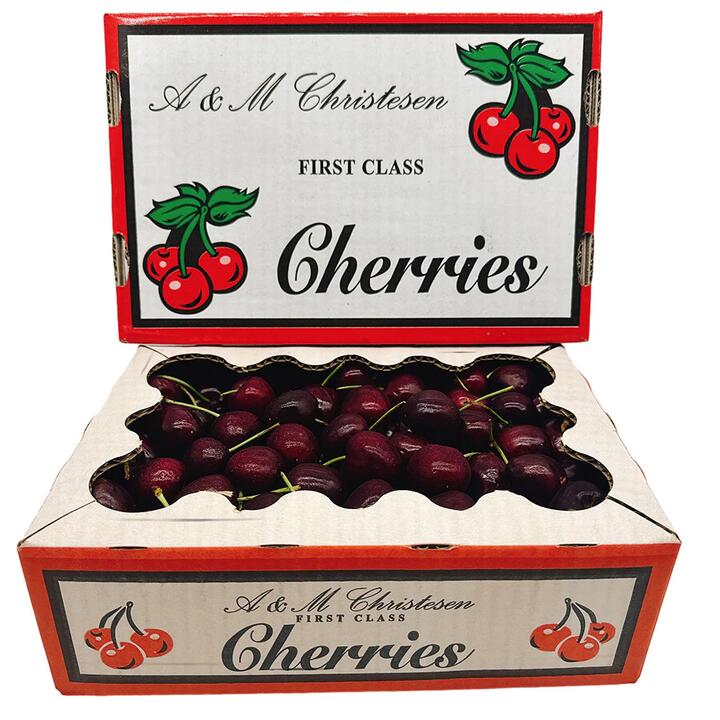 A & M Christesen First Class Cherries Gift Box - 32mm+ 2kg