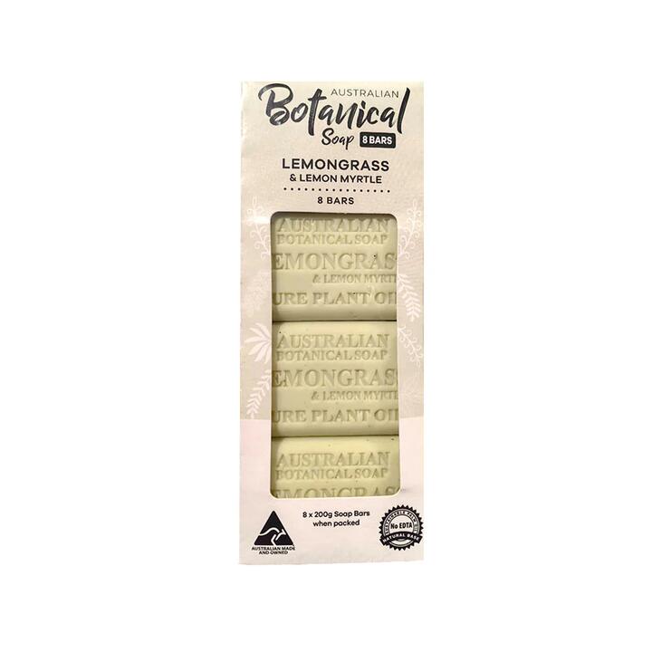 Australian Botanical Soap Lemongrass & Lemon Myrtle - 8 Bars, 200g Each