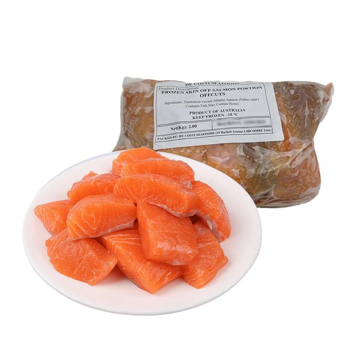 De Costi Frozen Skin-Off Salmon Offcuts - 2kg