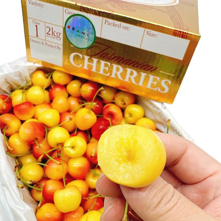 Tasmanian White Cherries Gift Box - 2kg