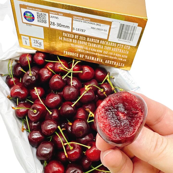 Hansen Orchards Lapin Cherries Gift Box 28-30mm - 2kg