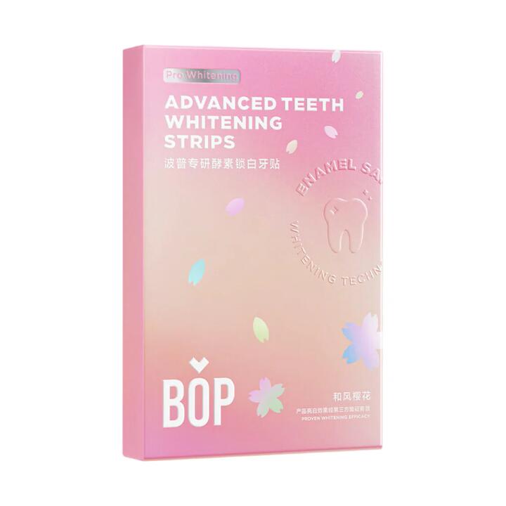 BOP Enzyme Lock Teeth Whitening Strips Sakura Flavor - 7 Pairs
