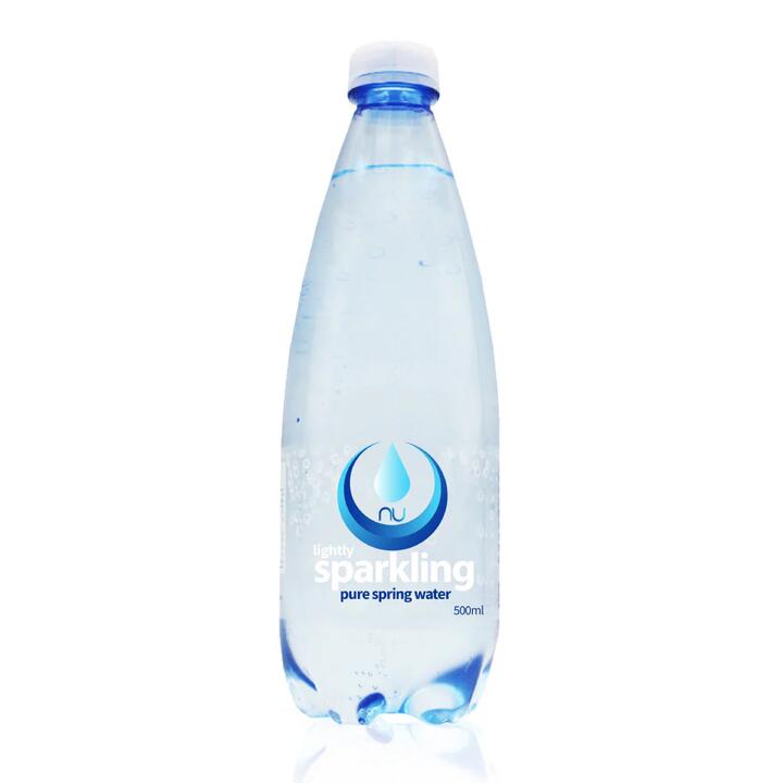 Nu Pure Lightly Sparkling Pure Spring Water - 500ml X2