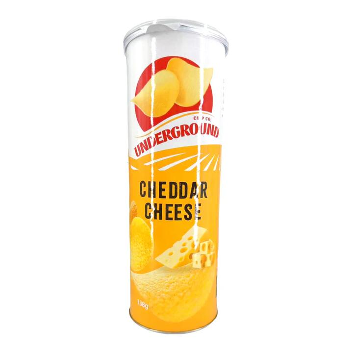 Underground Chip Co Cheddar Cheese Chips - 13 Packs, 138g