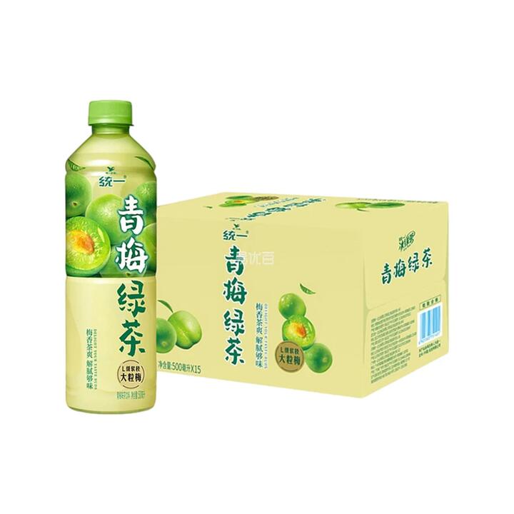 Uni-President Green Plum Green Tea - 500ml x 15 Bottles