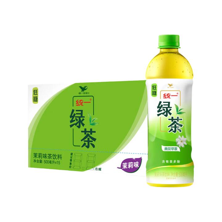 Uni-President Low Sugar Green Tea - 500ml x 15 Bottles