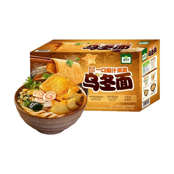 Pumeiduo Udon with Fried Tofu Skin in Japanese Bonito Broth – 5-Pack, 1.375 kg