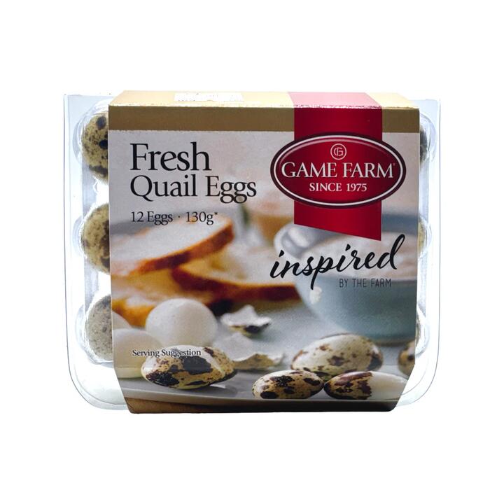 Game Farm Fresh Quail Eggs - 12 Pieces, 130g