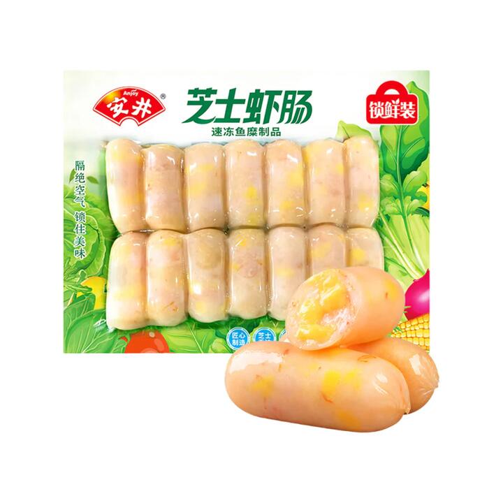 Anjoy Frozen Cheese Shrimp Sausages - 140g