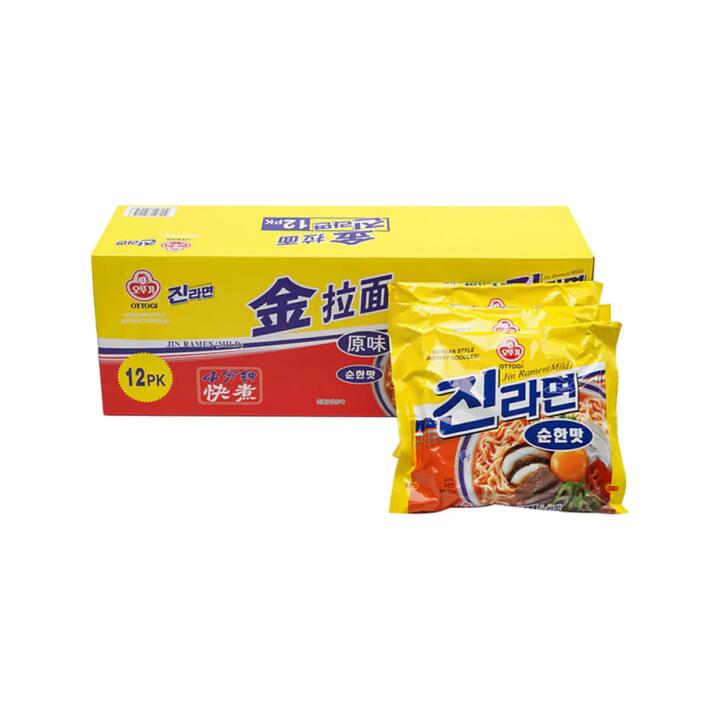 Ottogi Jin Ramen Mild - 12 Packs, 1.44kg