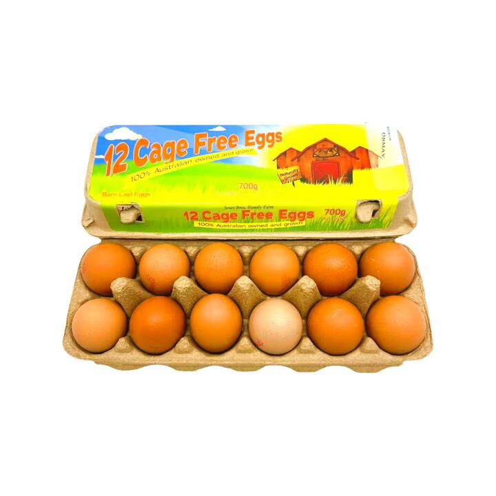 Jones Bros Cage-Free XL Eggs - 12 Pieces, 700g