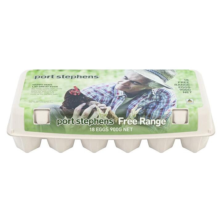 Port Stephens Free-Range Chicken Eggs, 18pcs 900g
