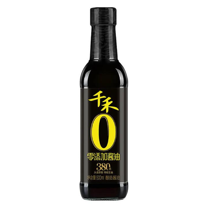 Qianhe No-Additives Soy Sauce, Premium Grade, Aged 380 Days, 500ml