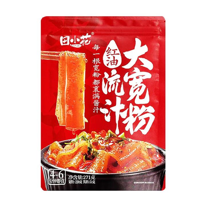 Tian Xiaohua Juicy Broad Noodles in Red Oil Flavour 271g