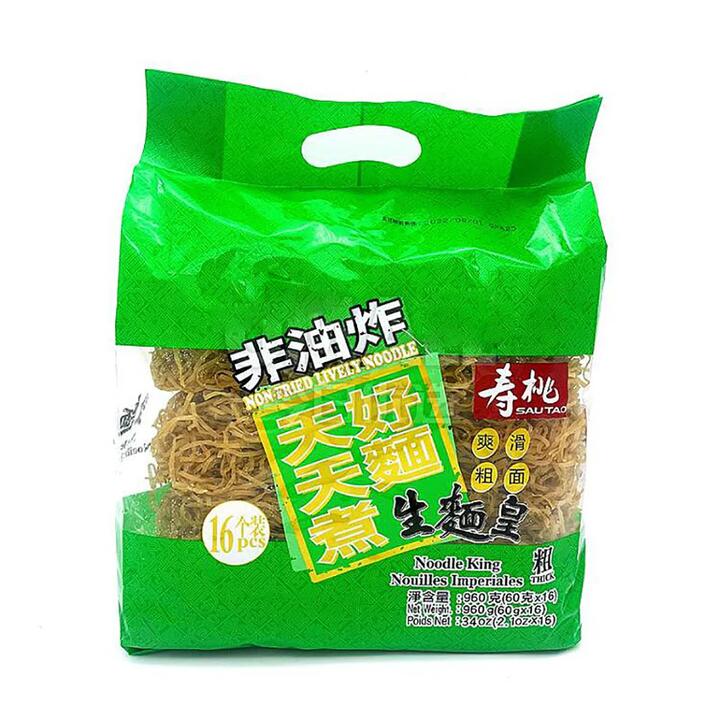 Shoutao Non-Fried Fresh Noodle King, Smooth Thick Noodles, 16pcs 960g