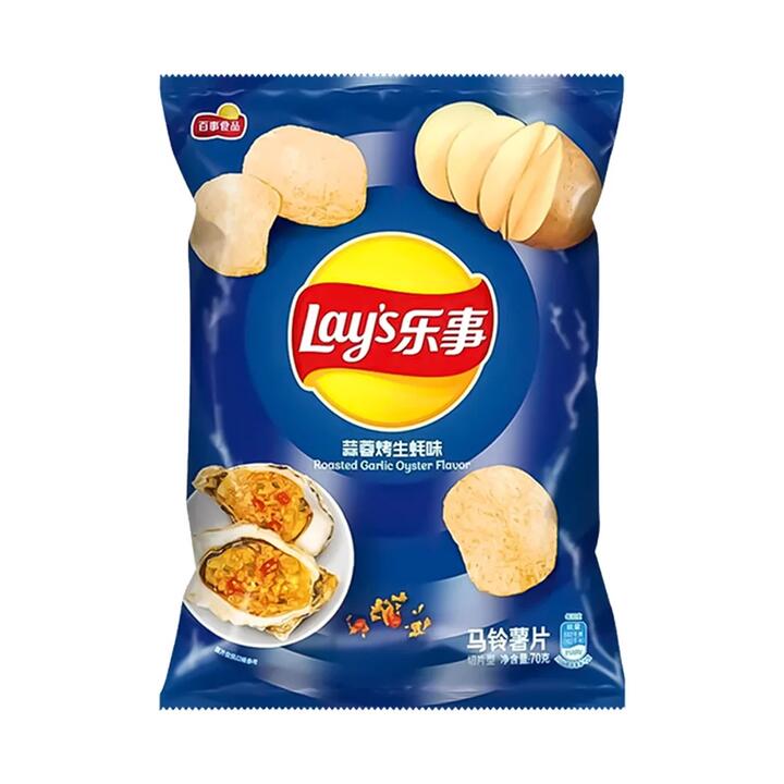 Lay's Potato Chips, Roasted Oyster with Garlic Flavor, 70g