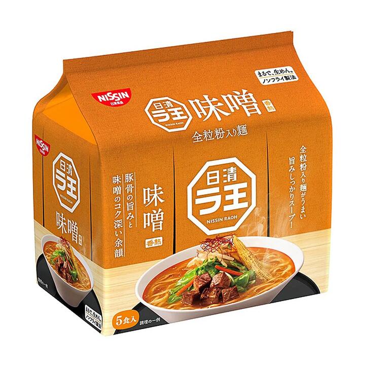 Nissin King Flavour Miso Noodles 108g - Pack of 5 Bags