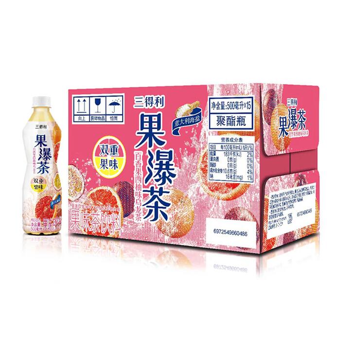 Suntory Fruit Burst Tea Passion Fruit & Grapefruit Oolong Tea - 500ml x 15 Bottles