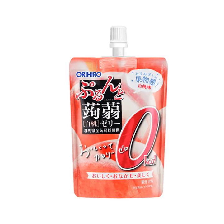 Orihiro Konjac Jelly - White Peach Flavour, Zero Calorie, 130g