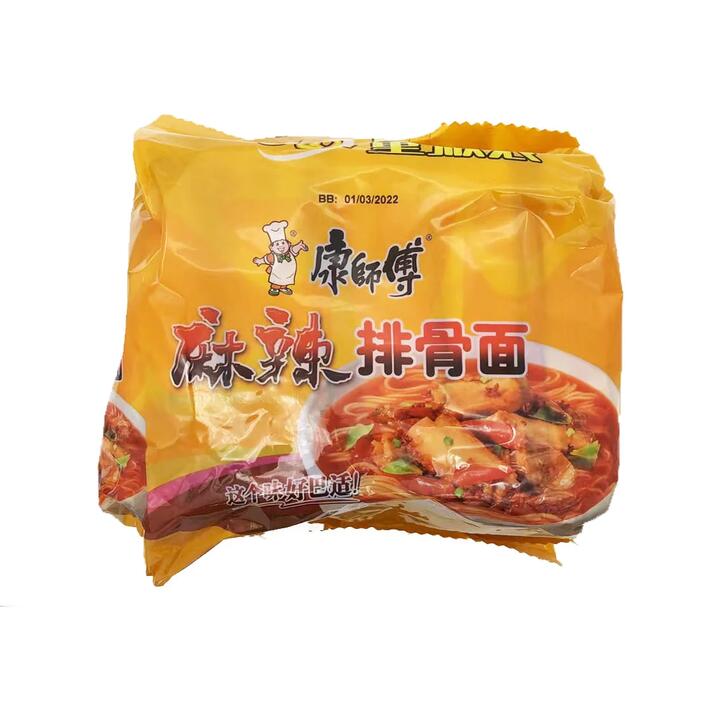 Master Kong Spicy Pork Rib Noodles - 102g x 5 Packs