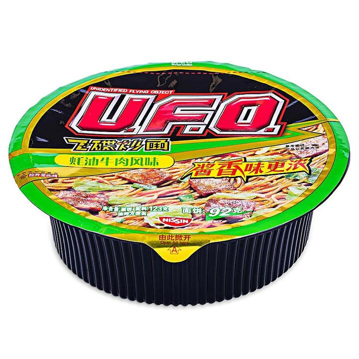 Nissin UFO Instant Stir-Fried Noodles - Oyster Sauce Beef Flavor, 123g