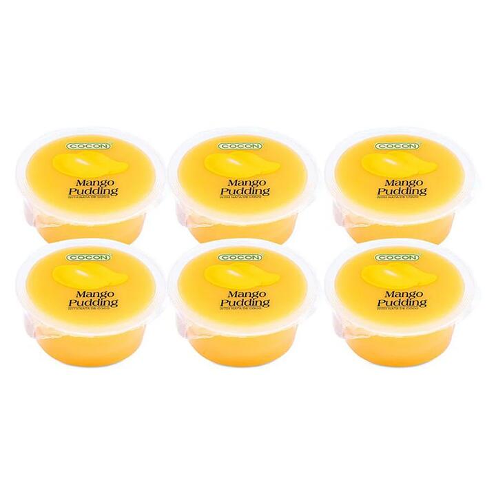 Cocon Mango Pudding with Fruit Chunks - 6 Pack, 480g