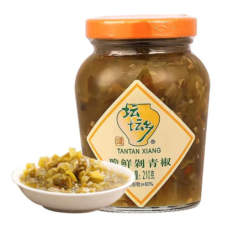 Tantan Xiang Crispy Fresh Chopped Green Peppers - 210g