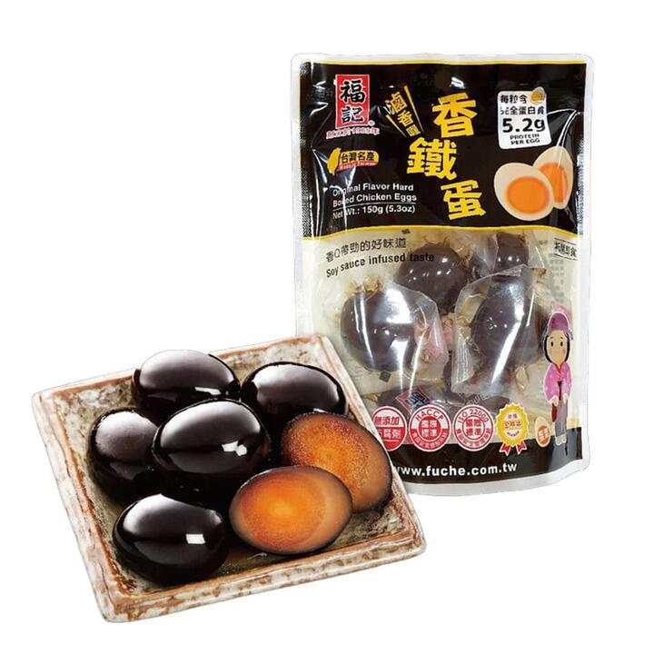 Fuche Original Flavor Hard Boiled Iron Eggs - 6 Pieces, 150g